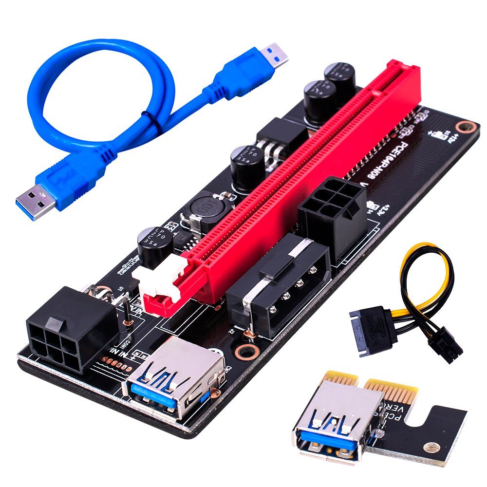 0.6m USB 3.0 Cable 2*6pin 4pin Power for Ver009s PCI-E Ltc Mining Black Ver009s PCI-E Riser Card Pcie 1X 16X