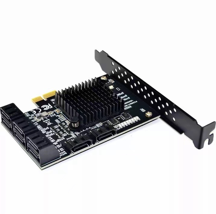 Pcie SATA Card PCI-E PCI Express to SATA3.0 Expansion Card 8 Port SATA III 6g Chia Hard Drive Mining