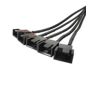 27cm 4pin IDE Molex to 4-Port 3Pin/4Pin Power Supply Plug Cooler Cooling Fan Adapter Power Cable