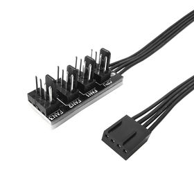 4 Port 1 to 4 interface 4pin PWM Suitable for 3Pin CPU Cooler Chasis Cooling Fan Power Cable