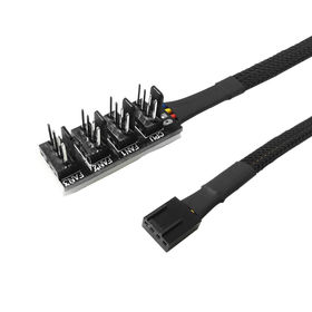 1 to four 4 Port 40cm 1 to 4 4-pins Support 3Pin PWM CPU Cooler Case Chasis Cooling Fan Power Cable