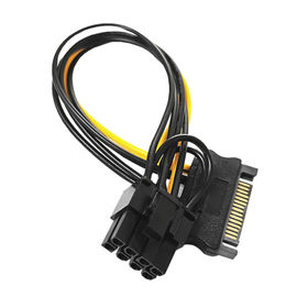 15 Pin SATA To 8Pin PCI-E Power Cable 15Pin SATA Male To 8pin(6+2) PCI-E Male Video Card Power Cable